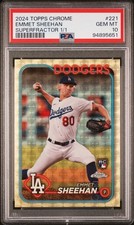 Marketplace image: 2024 Topps Chrome Emmet Sheehan Dodgers RC SUPERFRACTOR 1/1