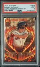 Marketplace image: 2024 BOWMAN RISING INFERNOS SUPERFRACTOR 1/1 #RI18 ROMAN ANTHONY 1/1 PSA 9