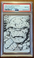 Marketplace image: 2025-26 Topps Chrome Marvel Silver Sketch - The Thing - Gary Shipman 1/1