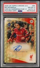 Marketplace image: TOPPS CHROME UEFA CLUB COMPETITIONS CHROME AUTOS RIO NGUMOHA 1/1 PSA 8 AUTO 10