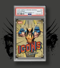 Marketplace image: 2026 Topps Marvel Chrome - Wolverine Icons - Superfractor 1/1 - PSA 10
