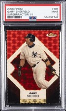 Marketplace image: 2006 FINEST SUPERFRACTOR 1/1 #105 GARY SHEFFIELD 1/1 PSA 9