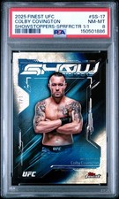 Marketplace image: 2025 TOPPS FINEST UFC SHOWSTOPPERS SUPERFRACTOR 1/1 COLBY COVINGTON 1/1 PSA 8