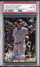 Marketplace image: 2018 TOPPS CHROME SAPPHIRE EDITION SUPERFRACTOR 1/1 STARLIN CASTRO 1/1 PSA 8