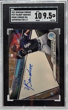 Marketplace image: 2021 Bowman Chrome SUPERFRACTOR 1/1 AUTO ~ YOLBERT SANCHEZ RC Card SGC 9.5 GEM