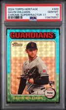 Current marketplace image for 2024 Topps Heritage #489 Chrome Superfractor Superfractor 1/1