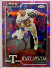 Marketplace image: 2026 Topps Chrome Sapphire Wyatt Langford PADPARADSCHA 1/1 BASE True One of One
