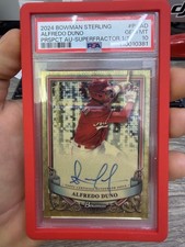 Marketplace image: Alfredo Duno 2024 Bowman Sterling 1/1 Auto Superfractor PSA 10 Top Prospect!
