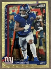 Current marketplace image for 2025 Topps Chrome #225 Malik Nabers Superfractor 1/1
