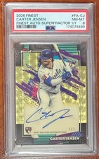 Marketplace image: 2026 Carter Jensen Topps Finest Superfractor RC Auto 1/1 no. FA-CJ PSA 8 NM-MT