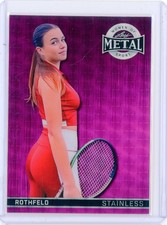 Marketplace image: 2026 Leaf Metal Women of Sport OLIVIA ROTHFELD Pink Superfractor Stainless 1/1