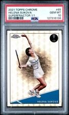 Marketplace image: 2021 TOPPS CHROME TENNIS SUPERFRACTOR 1/1 #65 HELENA SUKOVA 1/1 PSA 10