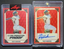 Marketplace image: Rickey Henderson 2024 Leaf Metal RedFlood Gold Superfractor 1/1 Auto & Proof 1/1