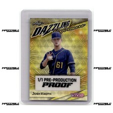 Marketplace image: 2023 Leaf Vivid Proof - Josh Knoth 1/1 Dazzling Performers Superfractor