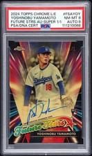 Marketplace image: 2024 SUPERFRACTOR 1/1 #FSAYOY YOSHINOBU YAMAMOTO ROOKIE RC 1/1 PSA 8 AUTO 8