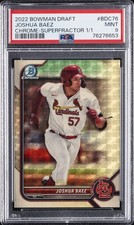 Marketplace image: 2022 BOWMAN DRAFT CHROME-SUPERFRACTOR 1/1 #BDC76 JOSHUA BAEZ 1/1 PSA 9
