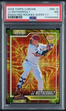 Marketplace image: 2026 TOPPS CHROME RADIATING ROOKIES SUPERFRACTOR 1/1 JJ WETHERHOLT 1/1 PSA 7