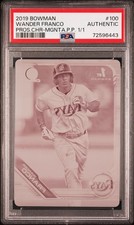 Marketplace image: 2019 BOWMAN PROSPECTS CHROME #100 WANDER FRANCO 1/1 PSA AUTHENTIC