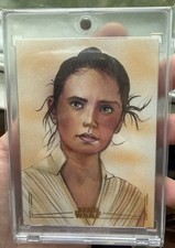 Marketplace image: 2026 TOPPS CHROME GALAXY STAR WARS REY GOLD FOIL SKETCH 1/1 SEMRA BULUT