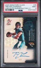 Marketplace image: 2025 Topps Chrome Signature Class NFL  Trevor Lawrence SUPERFRACTOR AUTO SSP 1/1