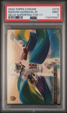 Marketplace image: 2024 TOPPS CHROME HELIX SUPERFRACTOR 1/1 #H10 MARVIN HARRISON JR. 1/1 PSA 9