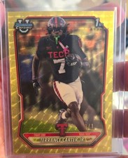 Marketplace image: 2026 Bowman Chrome 1st Bowman Terrance Carter Jr Texas Tech  #1/1 superfractor