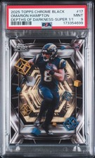 Current marketplace image for 2025 Topps Chrome #17 OMARION HAMPTON Superfractor 1/1