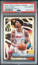 Current marketplace image for 2025 Topps Cosmic Chrome #181 Kel'el Ware Superfractor 1/1