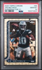 Marketplace image: 2025 TOPPS CHROME SUPERFRACTOR 1/1 #85 JOE MILTON III 1/1 PSA 10