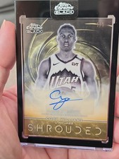 Marketplace image: 2025-26 Topps Chrome Black Cody Williams Shrouded AUTO 1/1 Bookend SUPERFRACTOR
