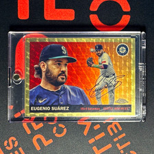 Marketplace image: Topps 2025 Chrome Platinum Anniversary Eugenio Suarez #133 1/1 SUPERFRACTOR