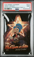 Marketplace image: 2025 SUPERFRACTOR 1/1 #W-4 JIMINY CRICKET 1/1 PSA 9