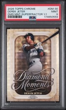 Current marketplace image for 2026 Topps Chrome #DM-30 DEREK JETER Superfractor 1/1