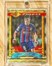 Current marketplace image for 2022 Topps Finest #65 Flashback Pedri Superfractor 1/1