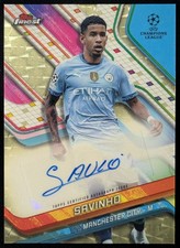 Marketplace image: 2024-25 Topps Finest UEFA SAVINHO 1/1 Auto SuperFractor Man City #BA-SA