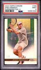 Current marketplace image for 2024 Topps Chrome Tennis #104 Andy Roddick Superfractor 1/1