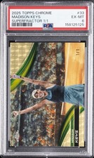 Current marketplace image for 2025 Topps Chrome Tennis #33 Madison Keys Superfractor 1/1