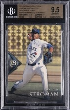 Marketplace image: 2014 BOWMAN: PLATINUM CHROME PROSPECTS - SUPERFRACTORS MARCUS STROMAN BGS 9.5