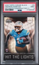 Current marketplace image for 2025 Topps Chrome #25 OMARION HAMPTON ROOKIE RC Superfractor 1/1