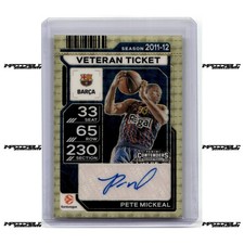 Marketplace image: 2025-26 Panini Contenders EuroLeague #VST-PET Pete Mickeal Auto 1/1 SUPERFRACTOR