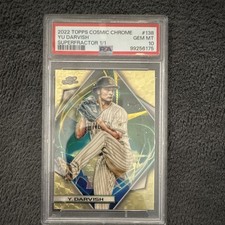 Current marketplace image for 2022 Topps Cosmic Chrome #138 Yu Darvish Superfractor 1/1