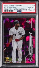 Current marketplace image for 2020 Topps Chrome Sapphire #49 Eloy Jimenez Superfractor 1/1