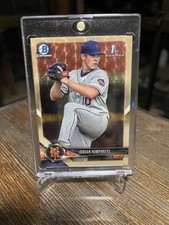 Marketplace image: Jordan Humphreys 2018 1st Bowman Chrome Superfractor 1/1 Mets