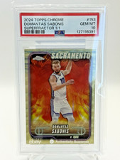 Marketplace image: 2024 Topps Chrome Domantas Sabonis Superfractor 1/1 PSA 10