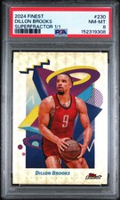 Marketplace image: 2024 Topps Finest Dillon Brooks #230 Superfractor /1 PSA 8