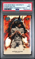 Marketplace image: 2025 Bowman Best University Workhorse Kaidon Salter #10 Superfractor /1 PSA 9