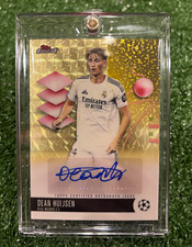 Marketplace image: 2026 Topps Finest UEFA Real Madrid Dean Huijsen Auto BA-DH Gold Superfractor 1/1