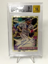 Marketplace image: Topps 2025 Cosmic Chrome Ronald Acuña Jr. CCA-RAC Superfractor Auto BGS 9