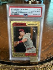 Marketplace image: 2023 Topps Heritage High Number Matt McLain Superfractor 1/1 RC PSA Authentic