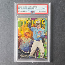 Marketplace image: Topps 2025 Chrome Update Pete Crow-Armstrong Fortune 15 Superfractor 1/1 PSA 9
